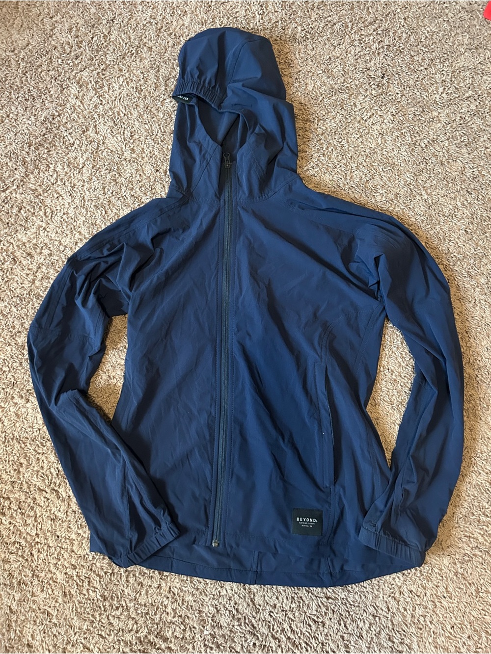 Beyond Clothing Systems Blue Women's Hooded Windbreaker Jacket